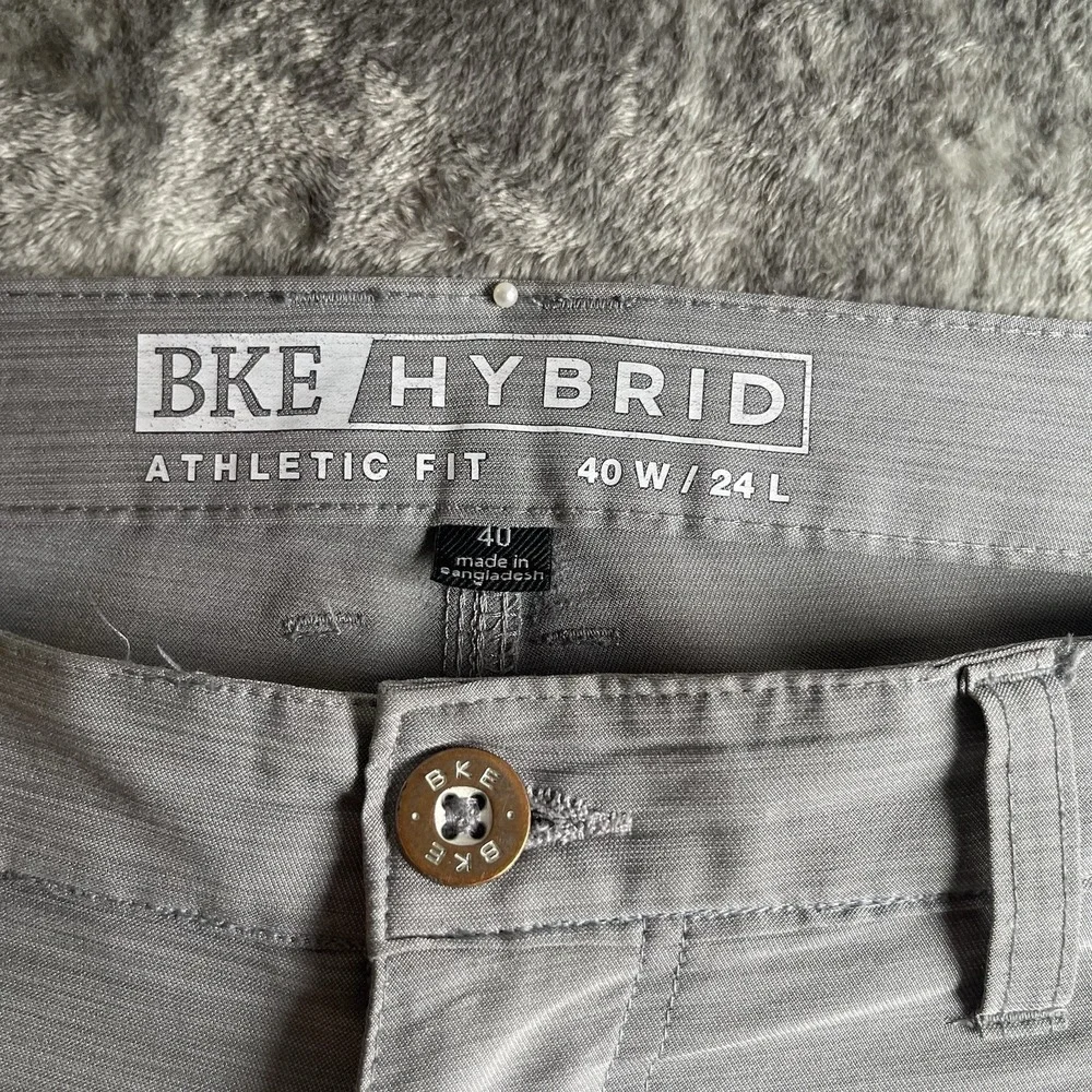 BKE Men's 40 Shorts 24L  12 Inseam Gray Cargo Pockets Athletic Fit  Lightweight‎